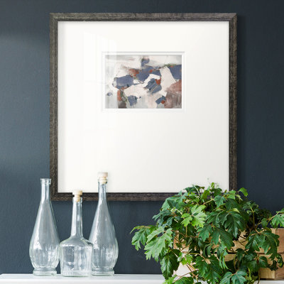 «Blue Abstractpremium», reproduction encadrée
