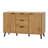 Sideboard Buffet Cabinet With Storage, Wood Coffee Bar Cabinet, 47.2" Kitchen Cabinet With 3 Drawers & 2 Doors, Kitchen Buffet Cabinet Cupboard Natural Wood Color