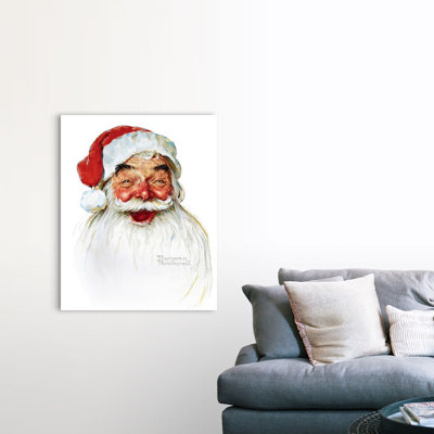 Norman Rockwell, père Noël, art mural sur toile