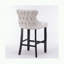 Ensemble de 2 tabourets de bar rembourrés en velours-562240947