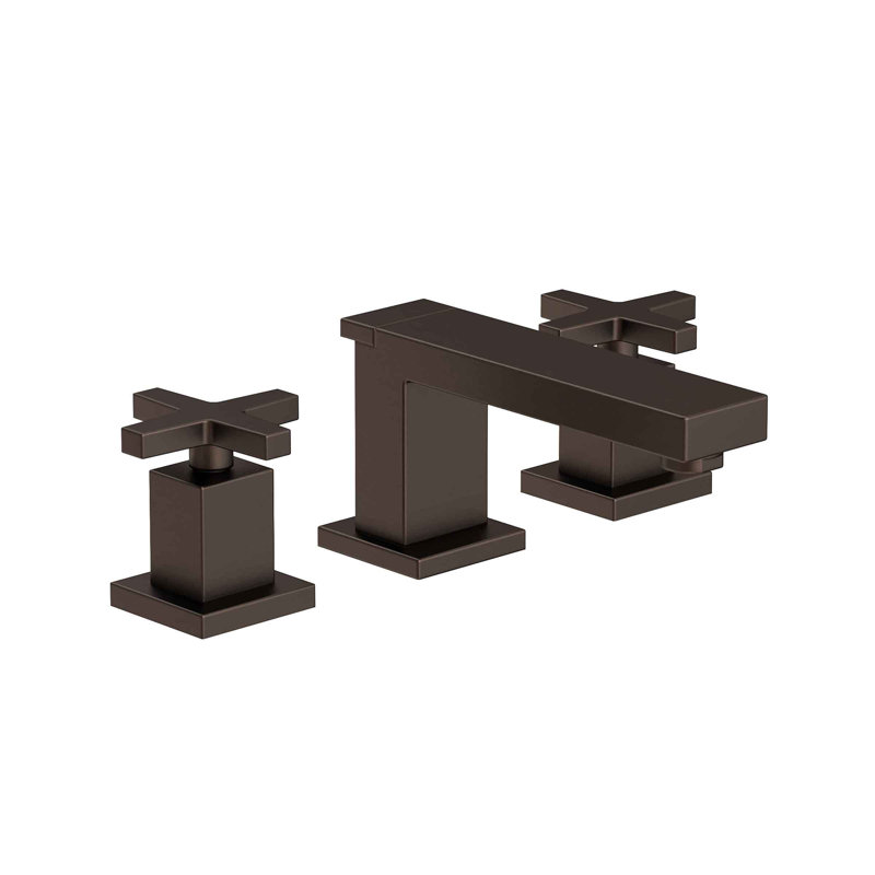 Skylar Widespread Bathroom Faucet with Drain Assembly, English Bronze