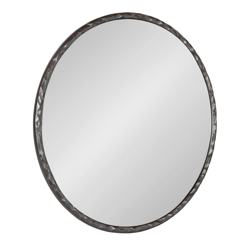 Round Textured Wall Mirror