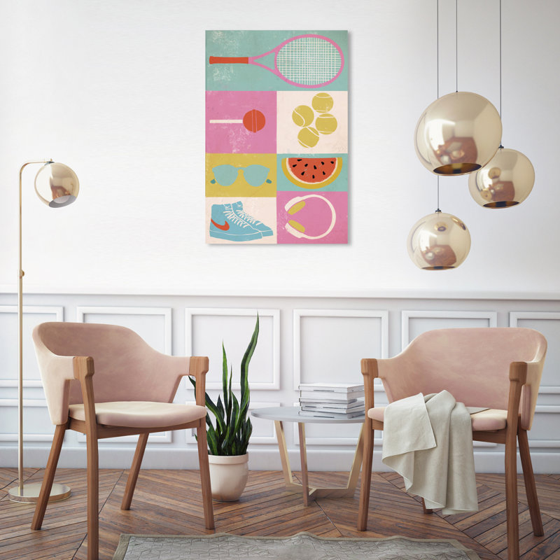 Un été après-midi - Peinture sur toile, Toile tendue, H 30 po x l 20 po