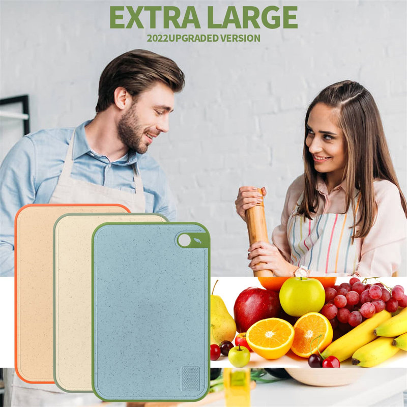 Bookert 3-Piece Plastic Chopping Board Set