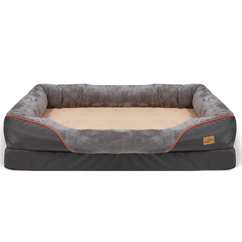 Bolster Cushion in Grey, 25cm H x 83cm W x 57cm D