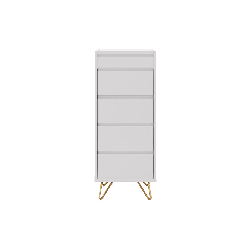 Northborough Solid Wood 45cm W 4 - Drawer Chest of Drawers, White