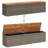 Acacia Steel/Solid Wood/Wicker Deck Box-103397105