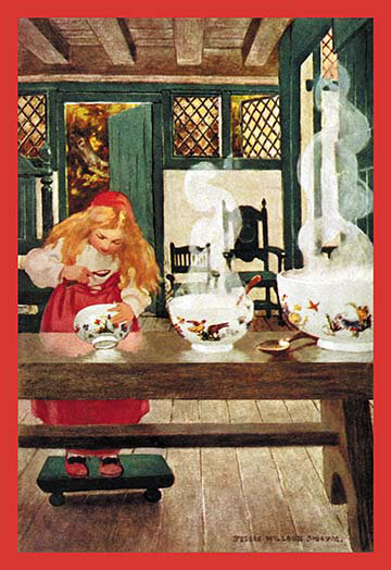 « goldilocks » par jessie willcox smith, reproduction d’art, H 30 po x l 20 po x P 1,5 po