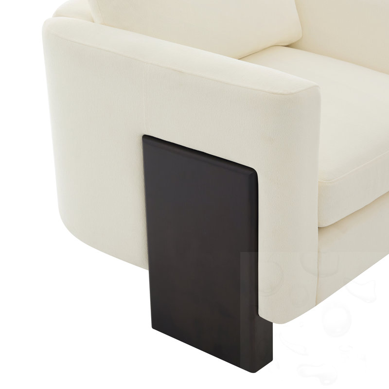 Chaise d'appoint en bois avec coussin amovible
