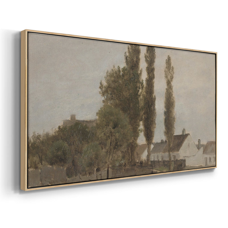 «Landscape Series» -CCCCXII- Toile tendue avec châssis tendue, prête à être accrochée, H 21 po x l 41 po, Naturel