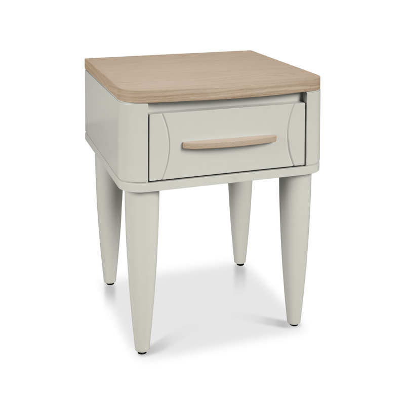 44cm W Solid + Manufactured Wood Bedside Table
