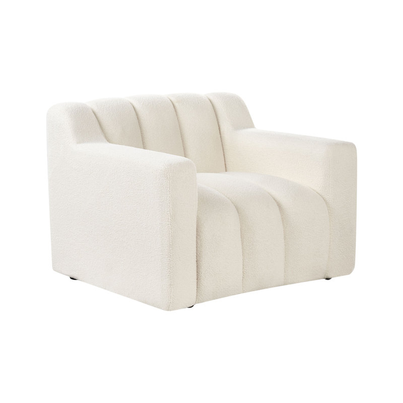AGERUP Upholstered Armchair, White