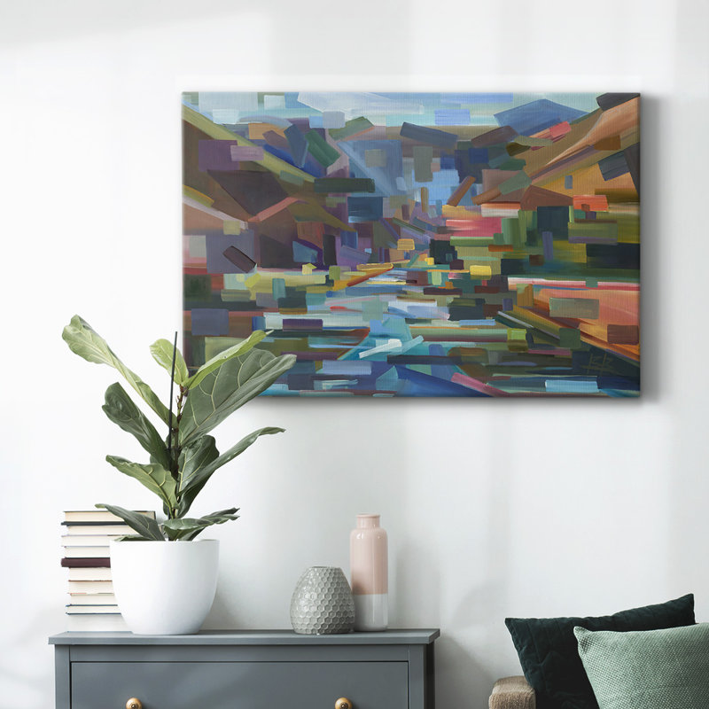 Toile tendue avec morceaux de Yakima Canyon, H 12 po x l 18 po