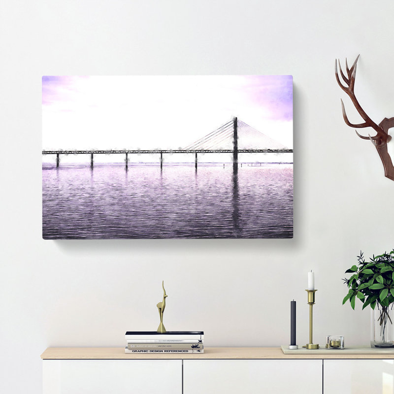Oresund Bridge - Wrapped Canvas, 60cm H x 91cm W x 3cm D