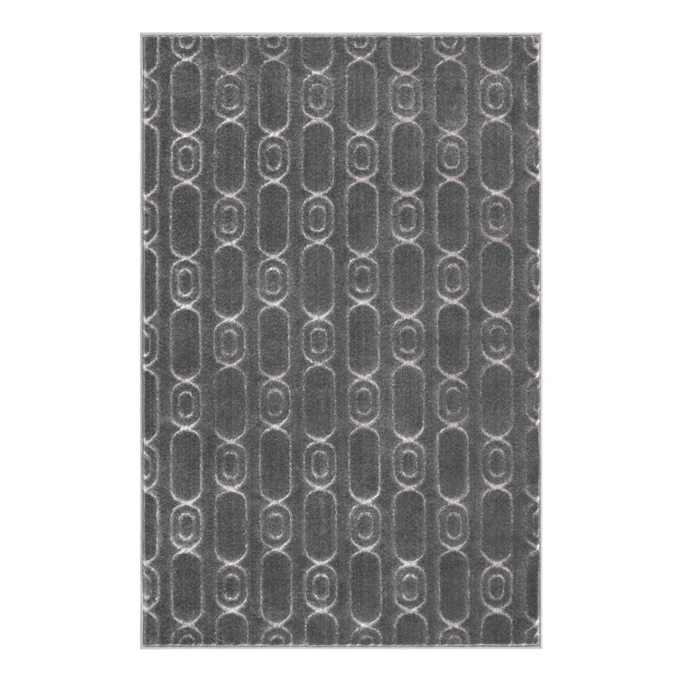 Latitude Run® Column Nikica Rug Gray and Silver