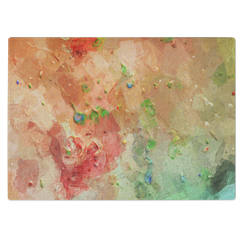 Glass Motion in Abstract Chopping Board, 39 cm W x 28.5 cm L