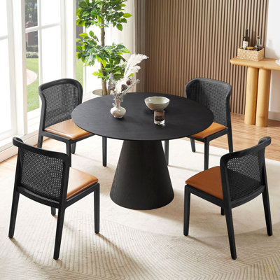 Table de salle à manger ronde, plateau de table rond en bois aggloméré moderne pour table de cuisine