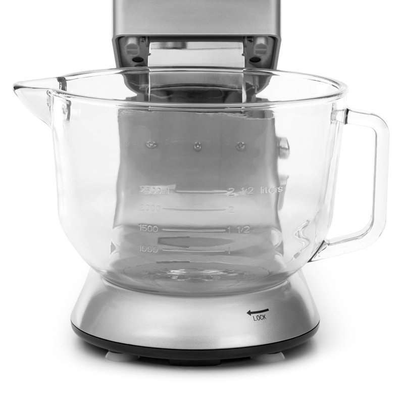 Klarstein 6 Speed 5.2L Stand Mixer, Silver