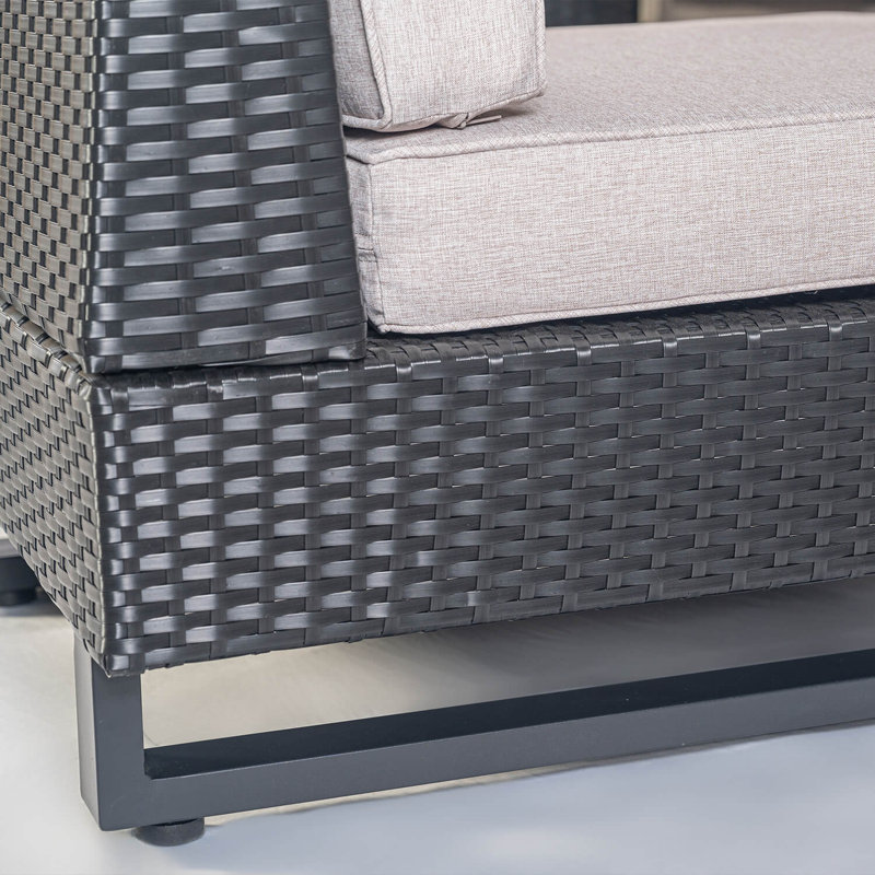 Ensemble de conversation pour 5 personnes avec coussin et table d'appoint Qynn