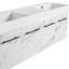 Meuble-lavabo mural 60 po avec lavabo, lavabo en résine épaisse à double rebord, ensemble KD-1301072024