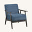 Lanise 29.5" Modern & Contemporary Accent Chair with Velvet Fabric Upholstery, Channel Stitched Back, Foam over Pocket Coils-711849240