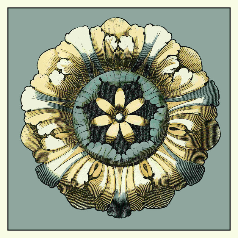 Floral Medallion VI, H 12 po x l 12 po