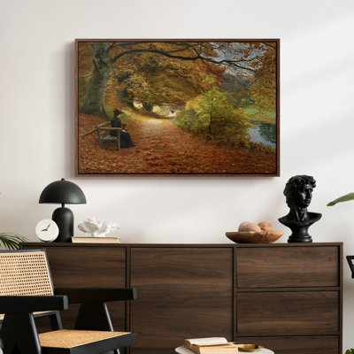 Un chemin boisé en automne, 1902 - Hans Andersen Brendekilde, toile tendue avec châssis