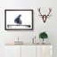 Pigeon Bird on a Wire - Picture Frame Painting Print on MDF-55583648-55583649
