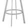 Robinett Swivel Counter or Bar Height Bar Stool with Arms and Footrest in Faux Leather and Metal