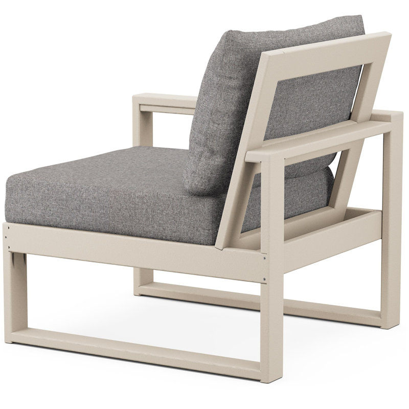 POLYWOOD Outdoor Lounge Chair, Gray Mist, Sand