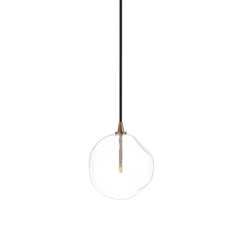 Jussica 1 - Light LED Pendant, 124" H x 7.75" W x 7.75" D, Heritage Bronze Brass