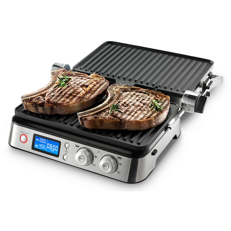 De'Longhi Livenza All Day Combination Contact Grill and Open Barbecue, Stainless Steel