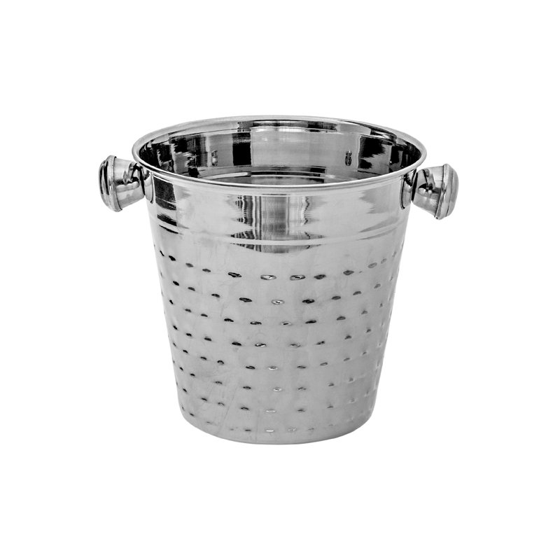 Ensemble de 2 seaux à glace en acier inoxydable martelés - Casa Casa