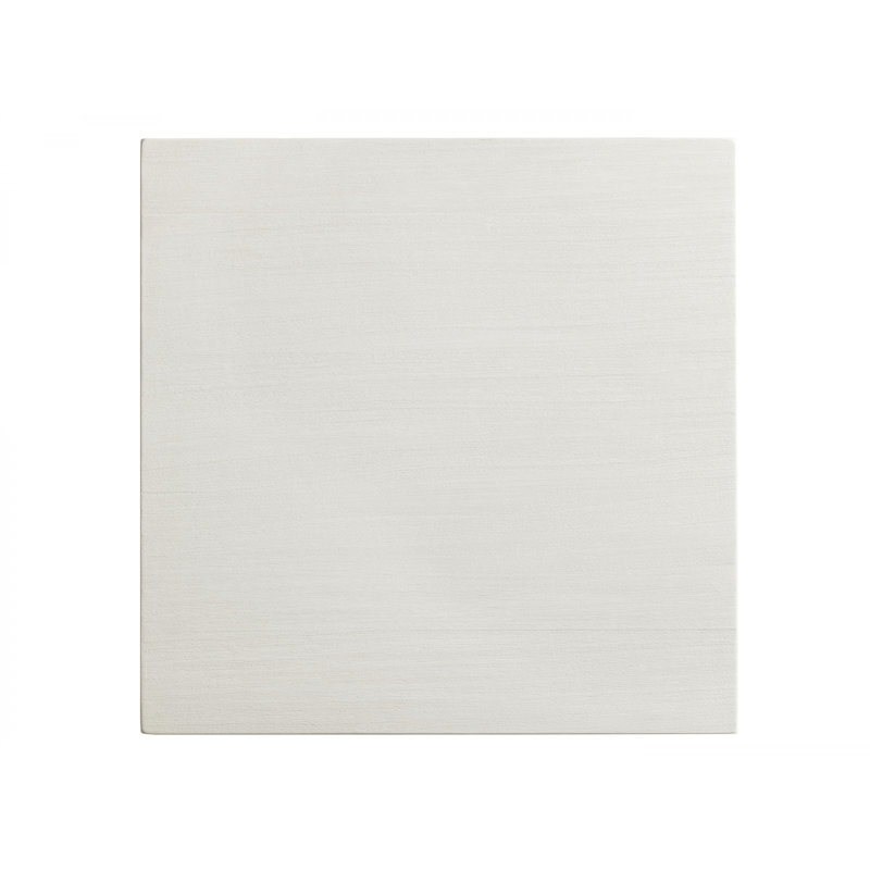 Palm Coast White Square End Table with Santa Cruz Marble Top