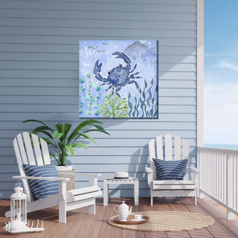 Art sur toile crabe bleu extérieur