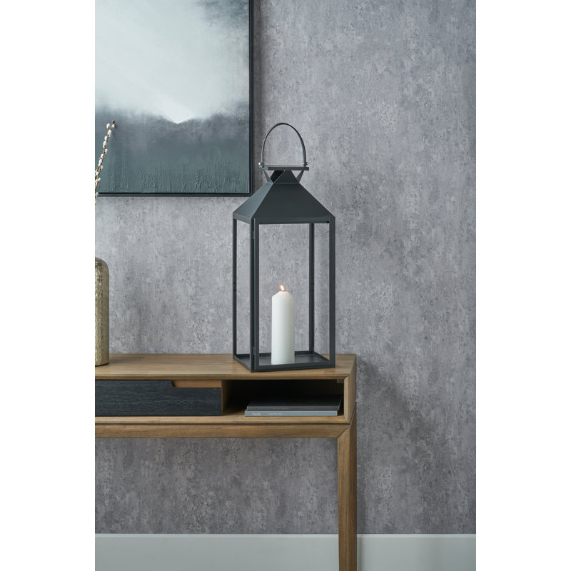 Metal Lantern, 68cm H x 28cm W x 68cm D, Black