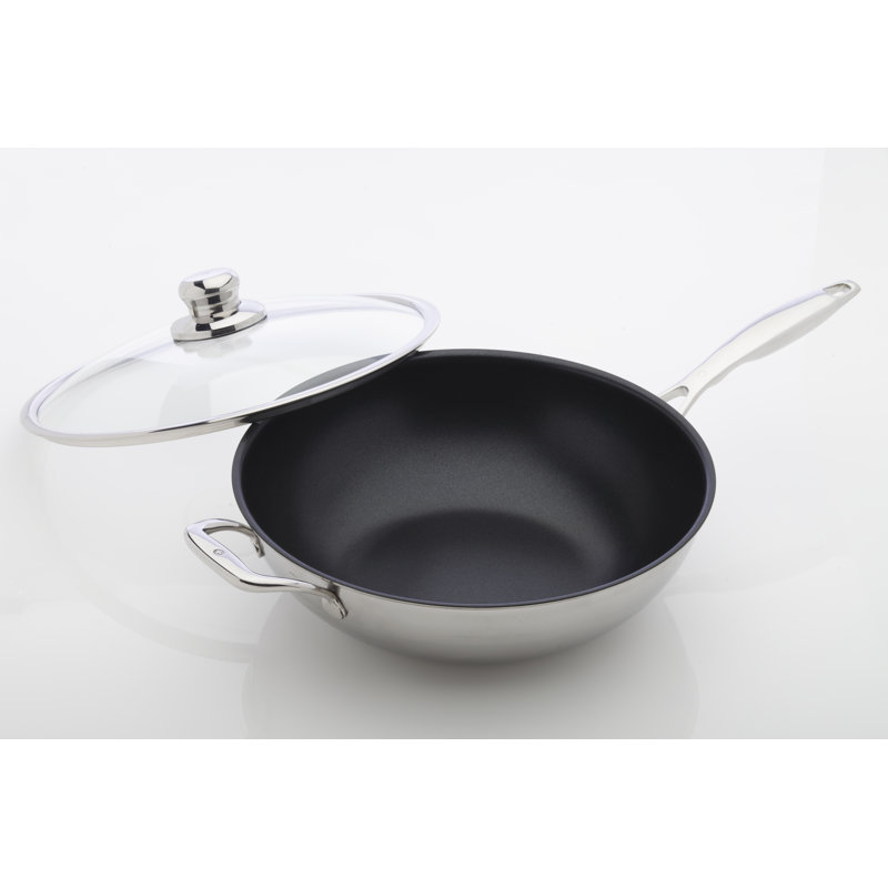 Prestige 2 - Piece Non-Stick Stainless Steel Wok with Lid