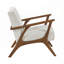 Fauteuil d'appoint contemporain et durable avec revêtement en chenille douce et structure en bois d'hévéa massif pour le salon-581764003