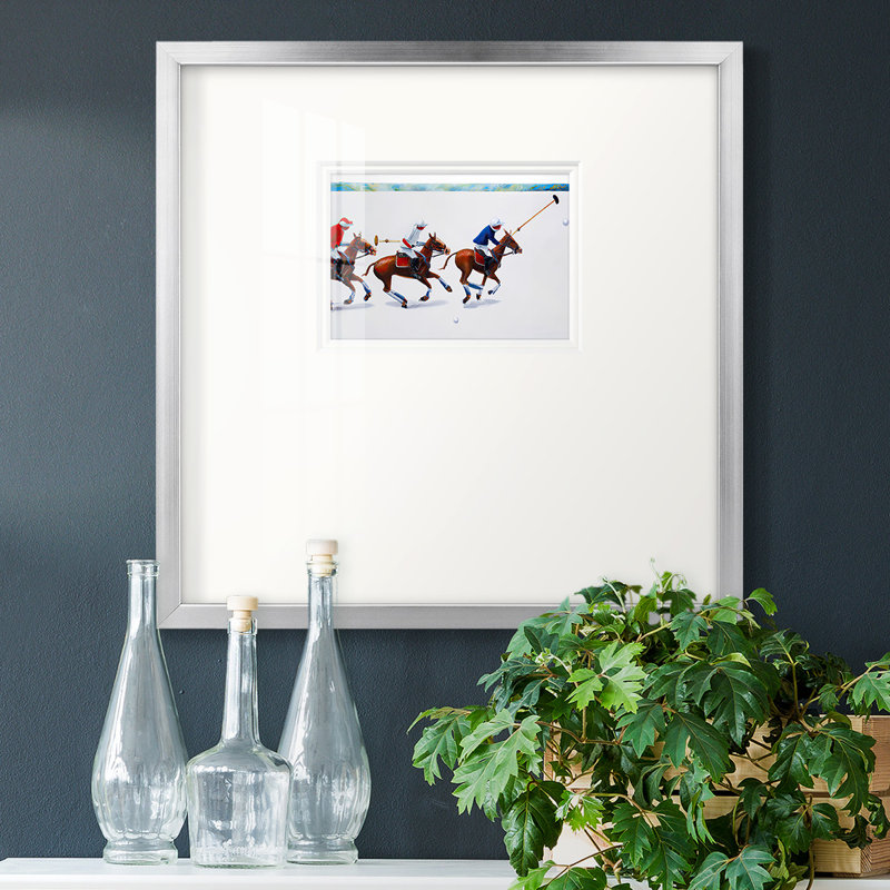 Reproduction encadrée Polo, H 17 po x l 17 po x P 1,25 po, Cadre noir