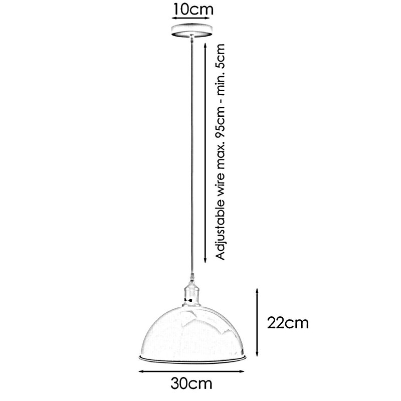 Summerland 1 - Light Dome Pendant, Orange