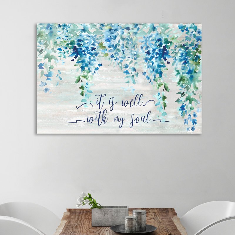 «It Is Well with My Soul», reproduction de peinture à l'aquarelle sur toile tendue, 10 po x 15 po