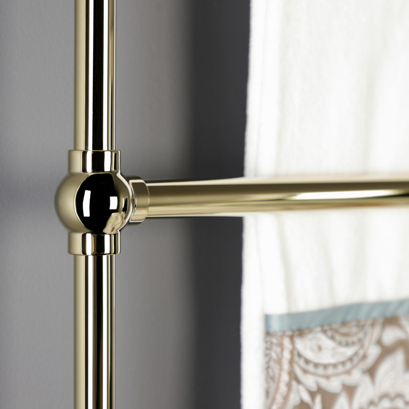 Kingston Brass Palatine 24-Inch Wall Mount 3-Bar Towel Rack, Matte Black, 32" H x 24" W x 3" D