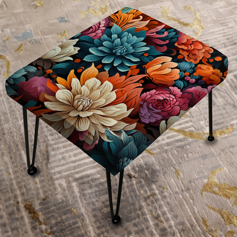Nalla - Floral Rectangle Ottoman