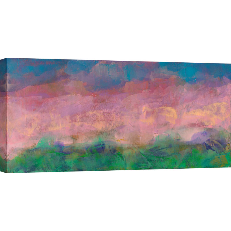 Purple Abstract: Auroras (Jungle Fog) by Italo Corrado - Wrapped Canvas Print, 35cm H x 70cm W