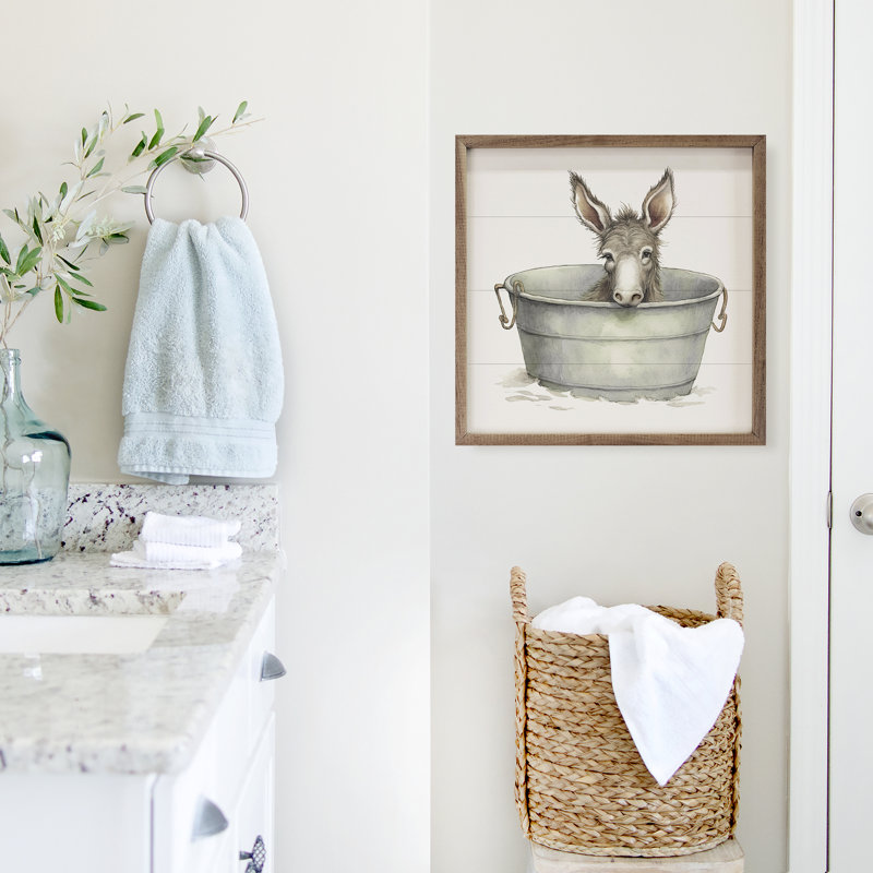 Donkey Metal Tub White, 16" H x 16" W x 1" D