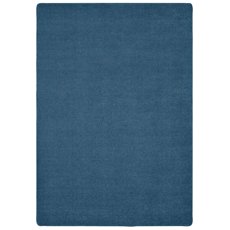 Tapis bleu denim touffeté KIDpli, Rectangle de 6 pi x 9 pi