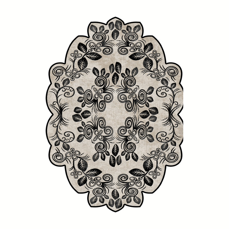 Tapis en polyester tissé à la machine Novelty, Nouveauté 3 pi 3 po x 5 pi 3 po