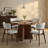 Rohun 47.2"L Round Modern Kitchen Dining Table Set With 32.1"H Dining Chair-932303903-932303897-932303893