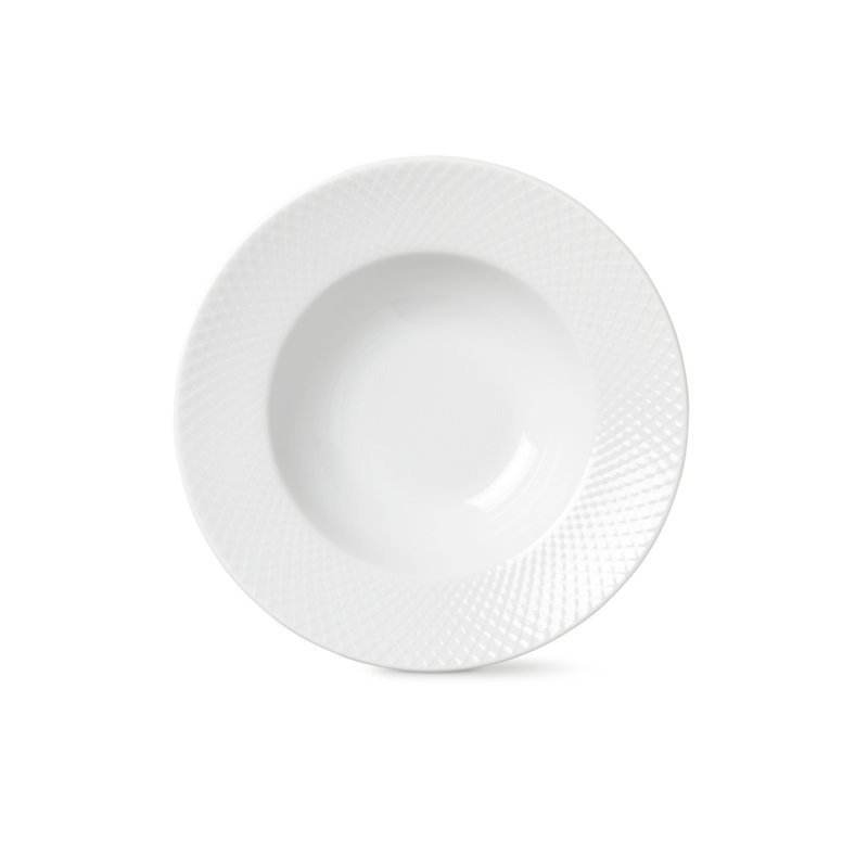 Assiette à salade ou à dessert en porcelaine 9,6 po Rhombe