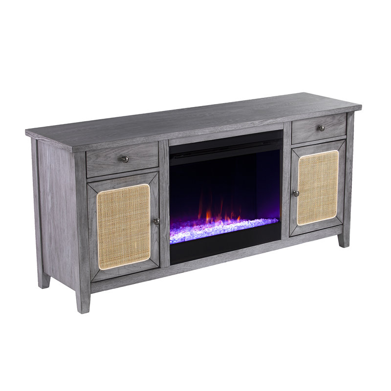Clubmoss Colour Changing Fireplace with Media Storage
